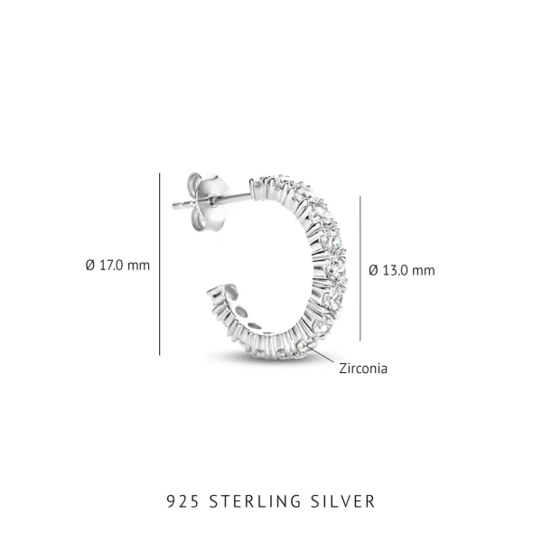Santa Maria 925 Sterling Silber Ohrringe mit Zirkoniasteinen