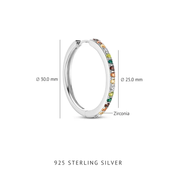 Santa Maria del Fiore Ohrringe aus 925er Sterlingsilber mit farbigen Zirkoniasteinen