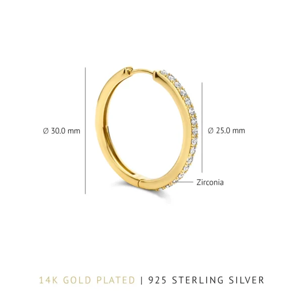 Santa Maria della Base 925 Sterlingsilber vergoldete Ohrringe mit Zirkoniasteinen