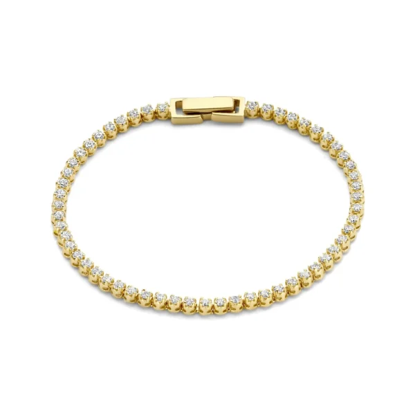 Santa Maria della Base Armband aus vergoldetem 925er Sterlingsilber mit Zirkoniasteinen