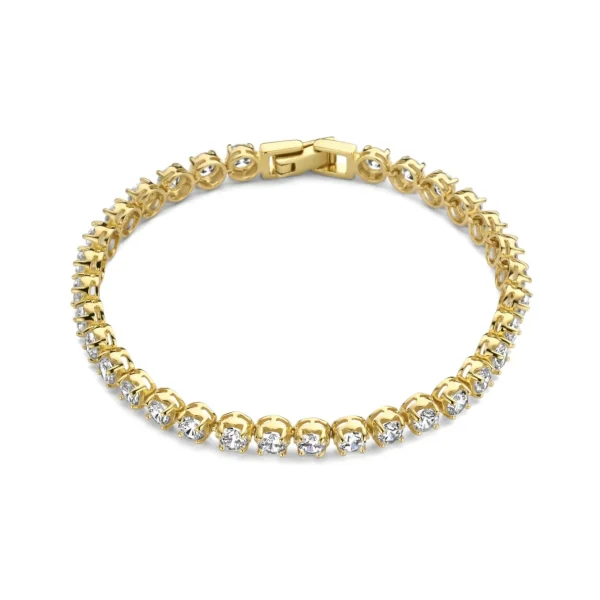Santa Maria della Base Armband aus vergoldetem 925er Sterlingsilber mit Zirkoniasteinen