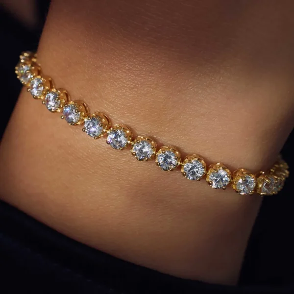 Santa Maria della Base Armband aus vergoldetem 925er Sterlingsilber mit Zirkoniasteinen