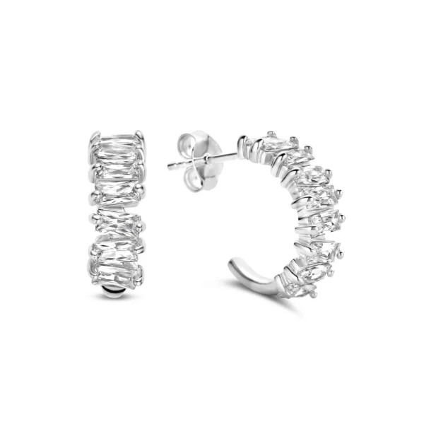 Santa Maria della Base 925er Sterlingsilber-Ohrringe mit Zirkoniasteinen