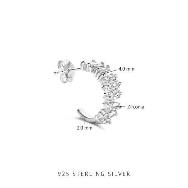 Santa Maria della Base 925er Sterlingsilber-Ohrringe mit Zirkoniasteinen