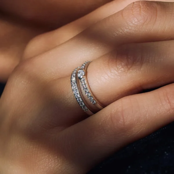 Santa Maria della Base Ring aus 925er Sterlingsilber mit Zirkoniasteinen