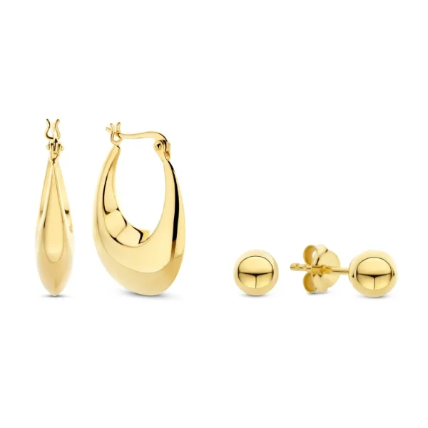 Sorprendimi 925 Sterling Silber vergoldet Ohrringe Set