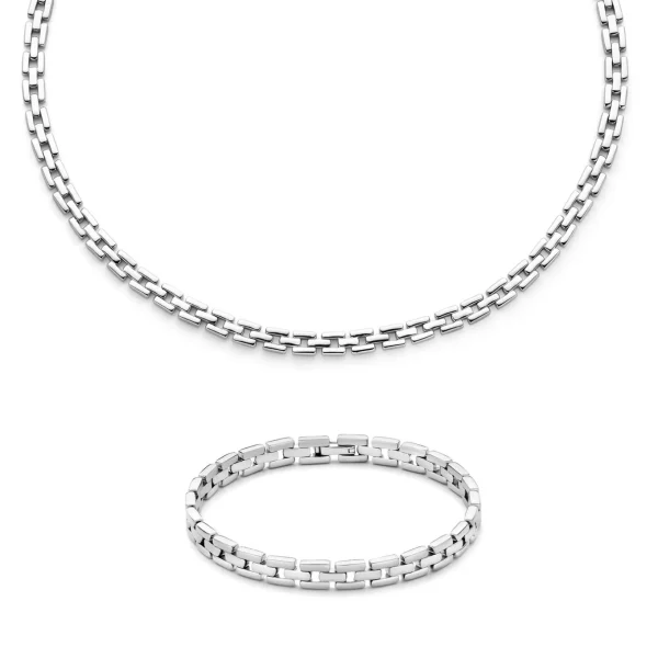 Sorprendimi 925 Sterling Silber Halskette und Armband Geschenkset