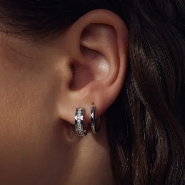 Sorprendimi 925 Sterling Silber Ohrringe mit Zirkoniasteinen besetzt