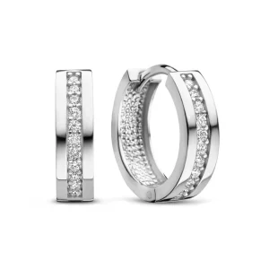 Sorprendimi 925 Sterling Silber Ohrringe mit Zirkoniasteinen besetzt