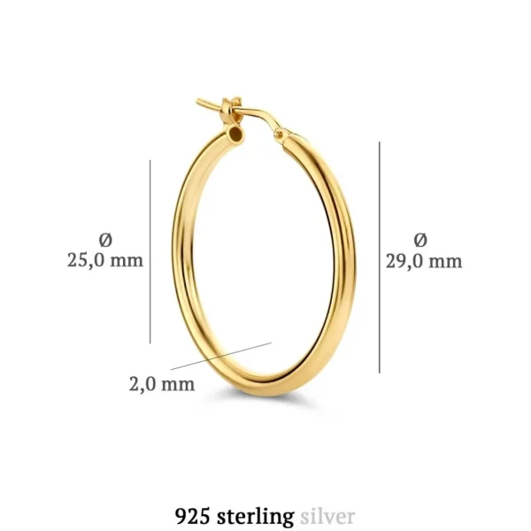 Sorprendimi 925 Sterling Silber vergoldet Ohrringe mit 14 Karat vergoldet gesetzt