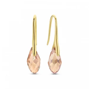 Sorprendimi 925er Sterling Silber vergoldet Halskette und Ohrringe Geschenk-Set mit 14 Karat Goldplattierung