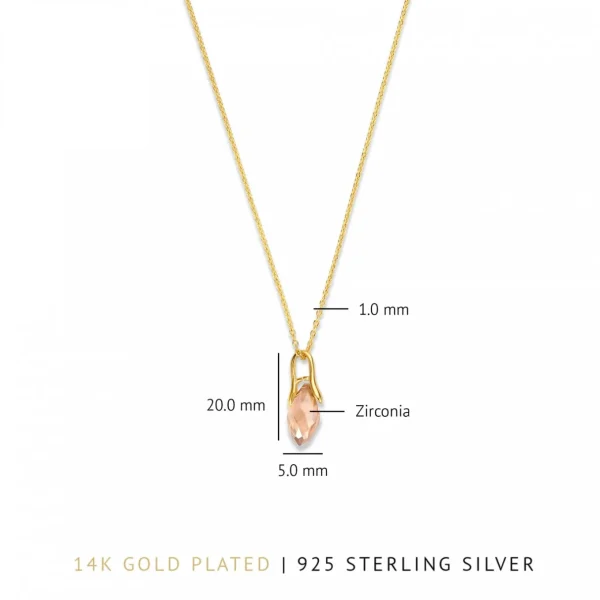 Sorprendimi 925er Sterling Silber vergoldet Halskette und Ohrringe Geschenk-Set mit 14 Karat Goldplattierung